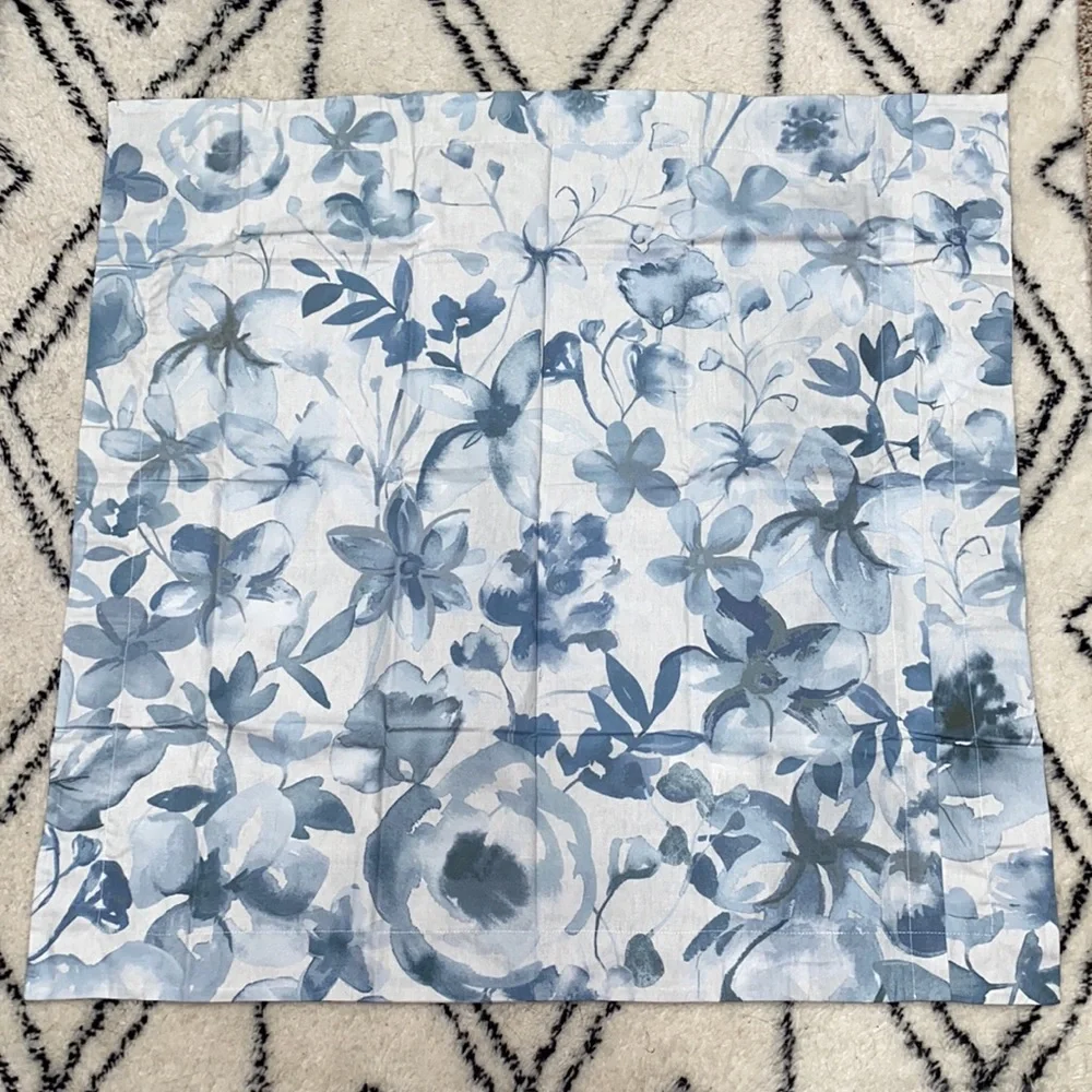 Pottery Barn Florence Floral Organic Percale Euro Sham NWT